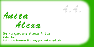 anita alexa business card